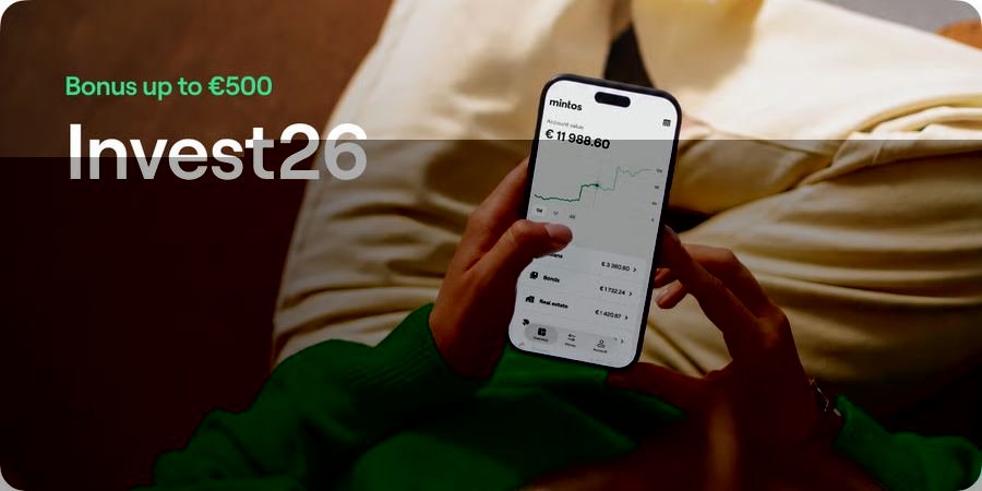 Mintos investment platform - bonus up to 500 EUR with code INVEST26